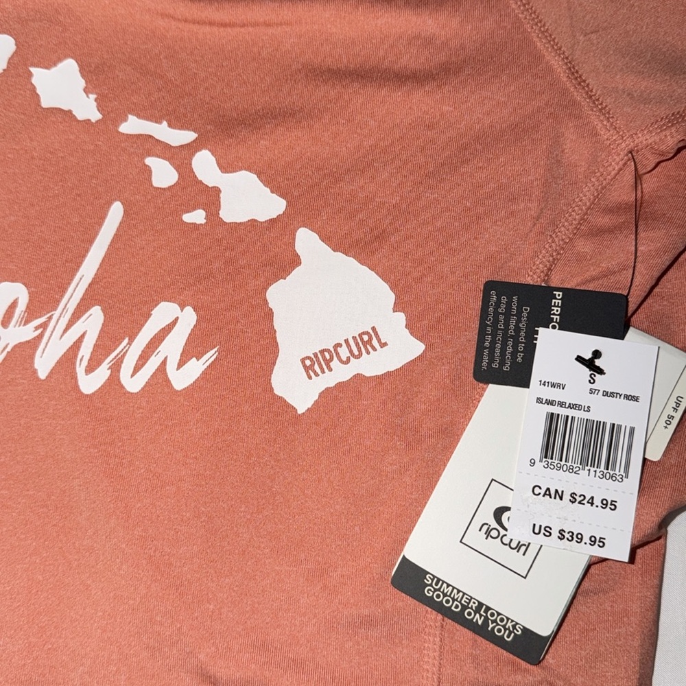 Rip Curl Island Relaxed Long Sleeve Rash Guard, S - Picture 6 of 12